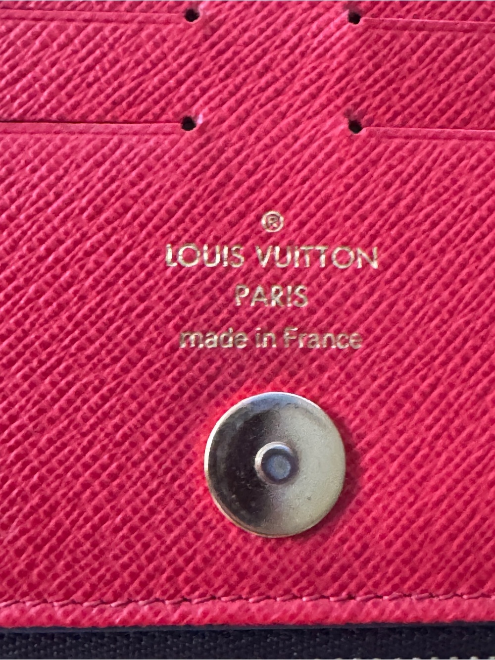 Louis Vuitton Monogram Zip Pouch in Brown with Red Accent - Picture 6 of 8